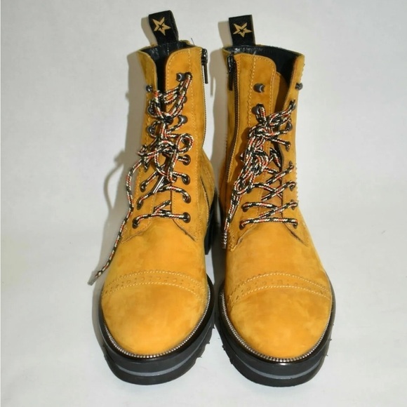 Paul Green Ceylo Combat Boot CURRY NUBUK - Picture 6 of 10